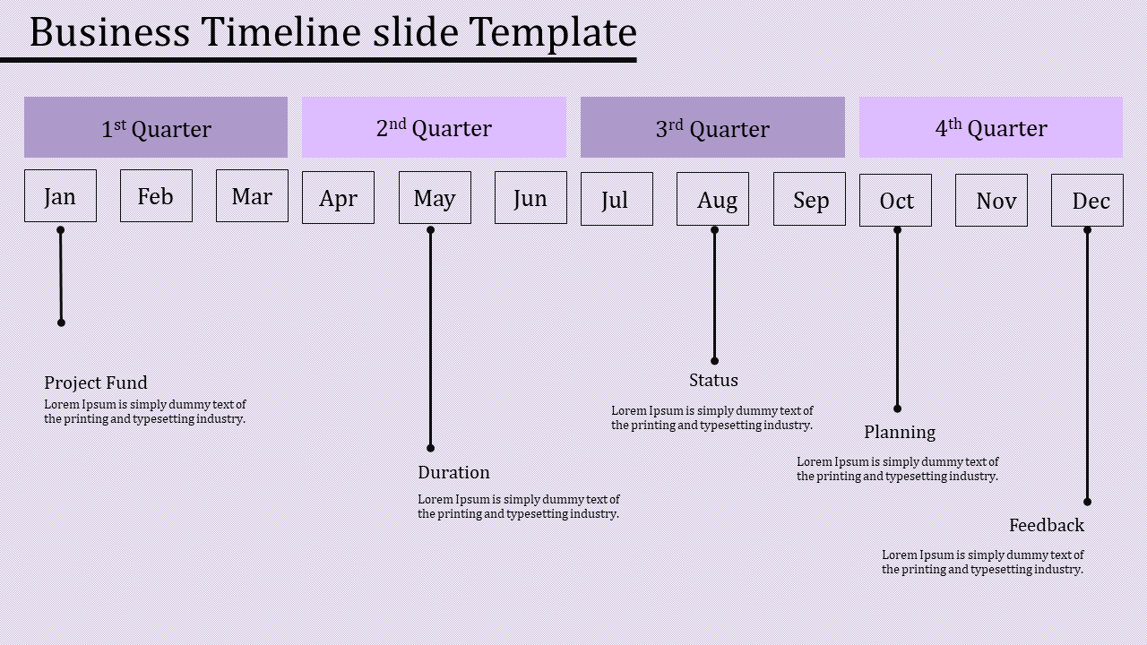 Timeline Slide Template-Purple